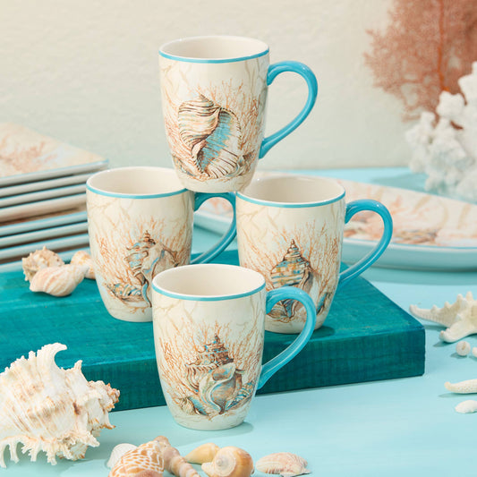 Escape to the Sea Mug 14 oz. 4 asst. - Oak Down Collectibles