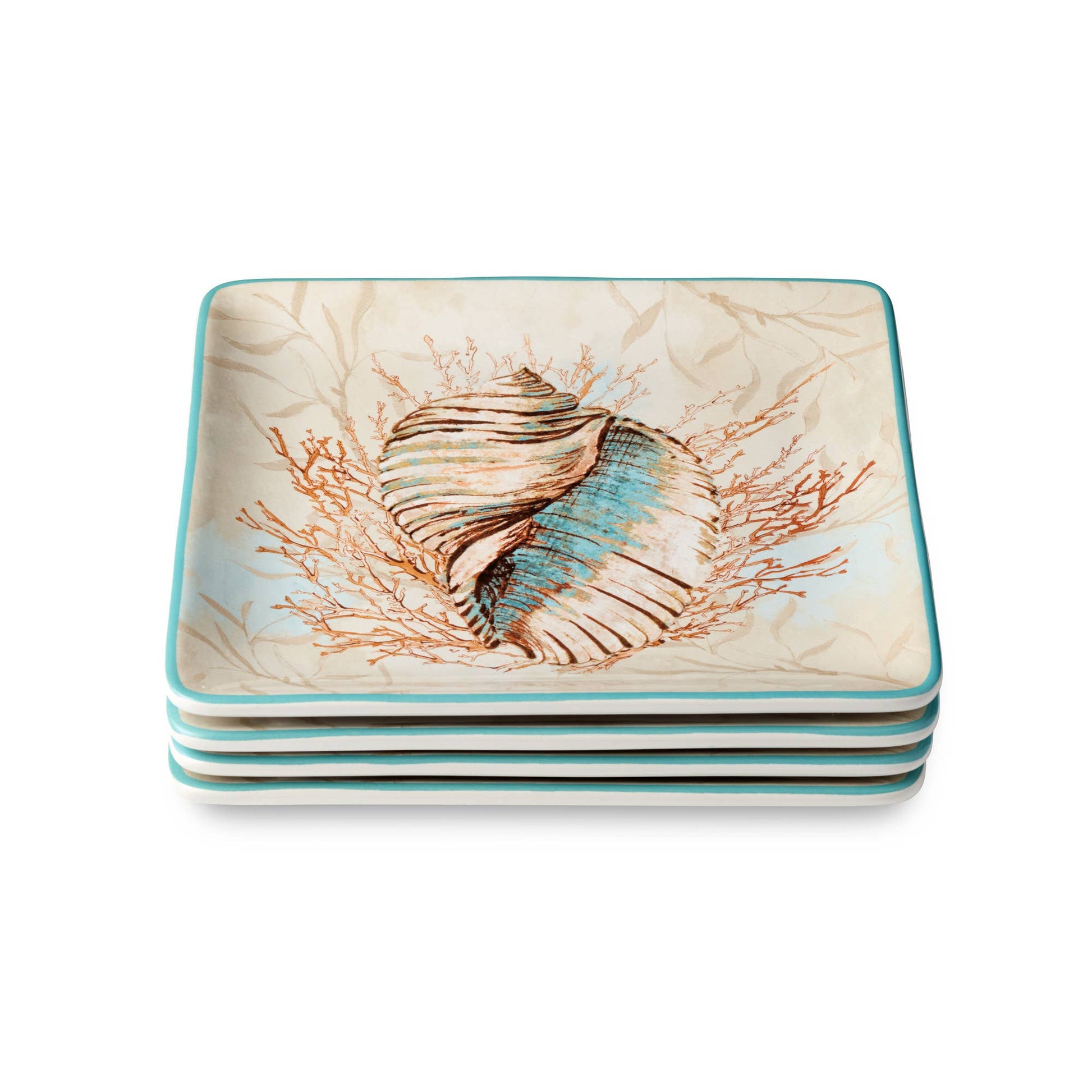 Escape to the Sea Salad Plate 8.5" 4 asst. - Oak Down Collectibles