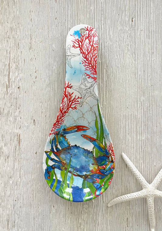 Oceana Crab Coastal Kitchen Spoon Rest
