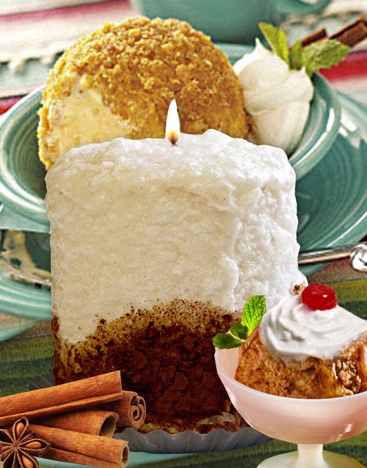 Cinnamon Fried Ice Cream Hearth Candle - Oak Down Collectibles