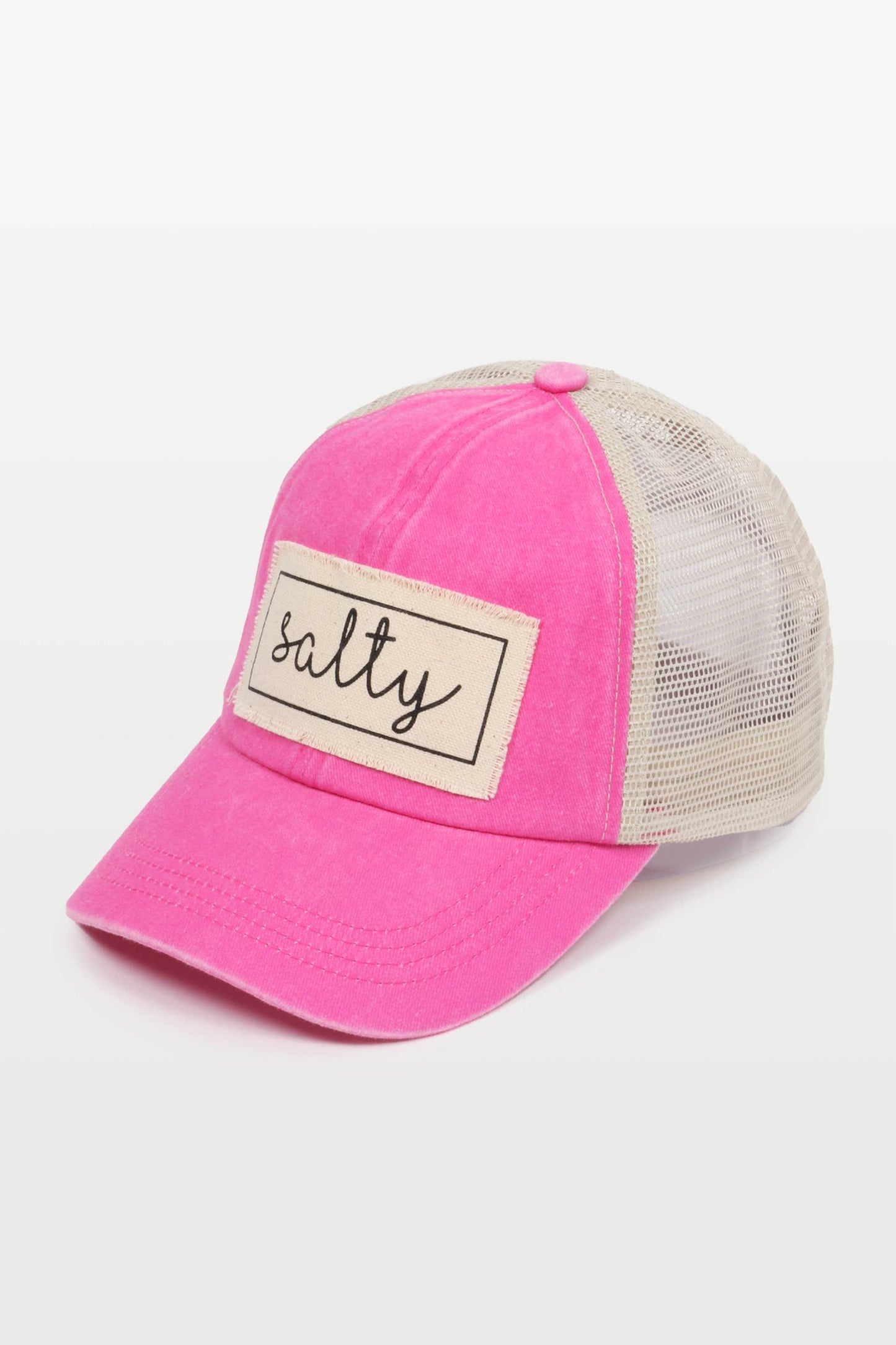 Salty Canvas Patch Mesh Back Baseball Cap
