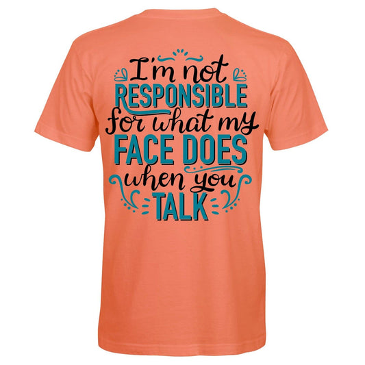 S357 What My Face Does - Bright Coral