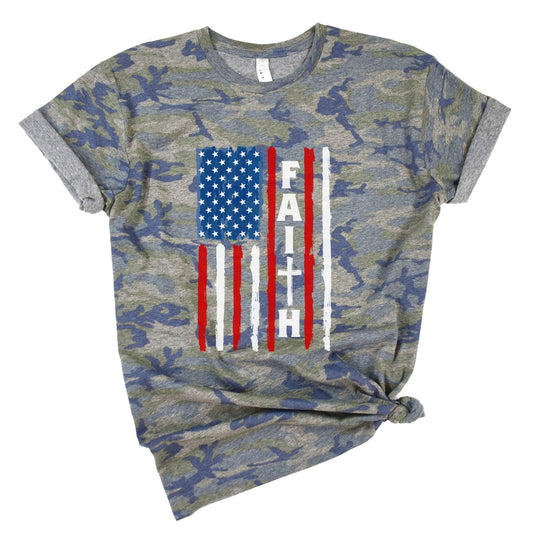 Faith Vintage Camo Women's Shirt Tee