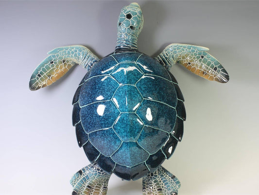 Blue Turtle Figurine 15"
