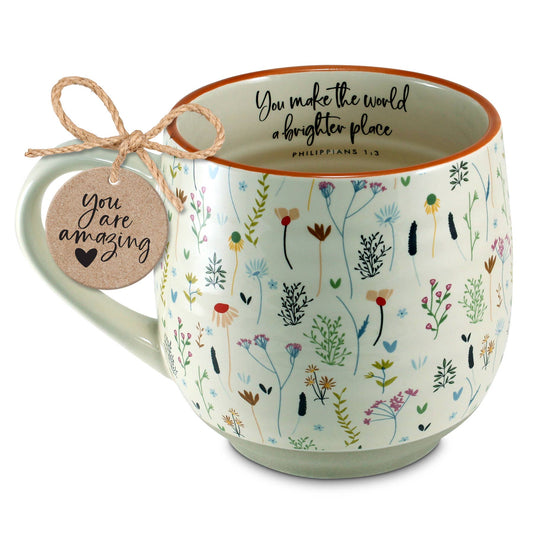 LCP Coffee Mug Make The World Vintage Floral - Oak Down Collectibles