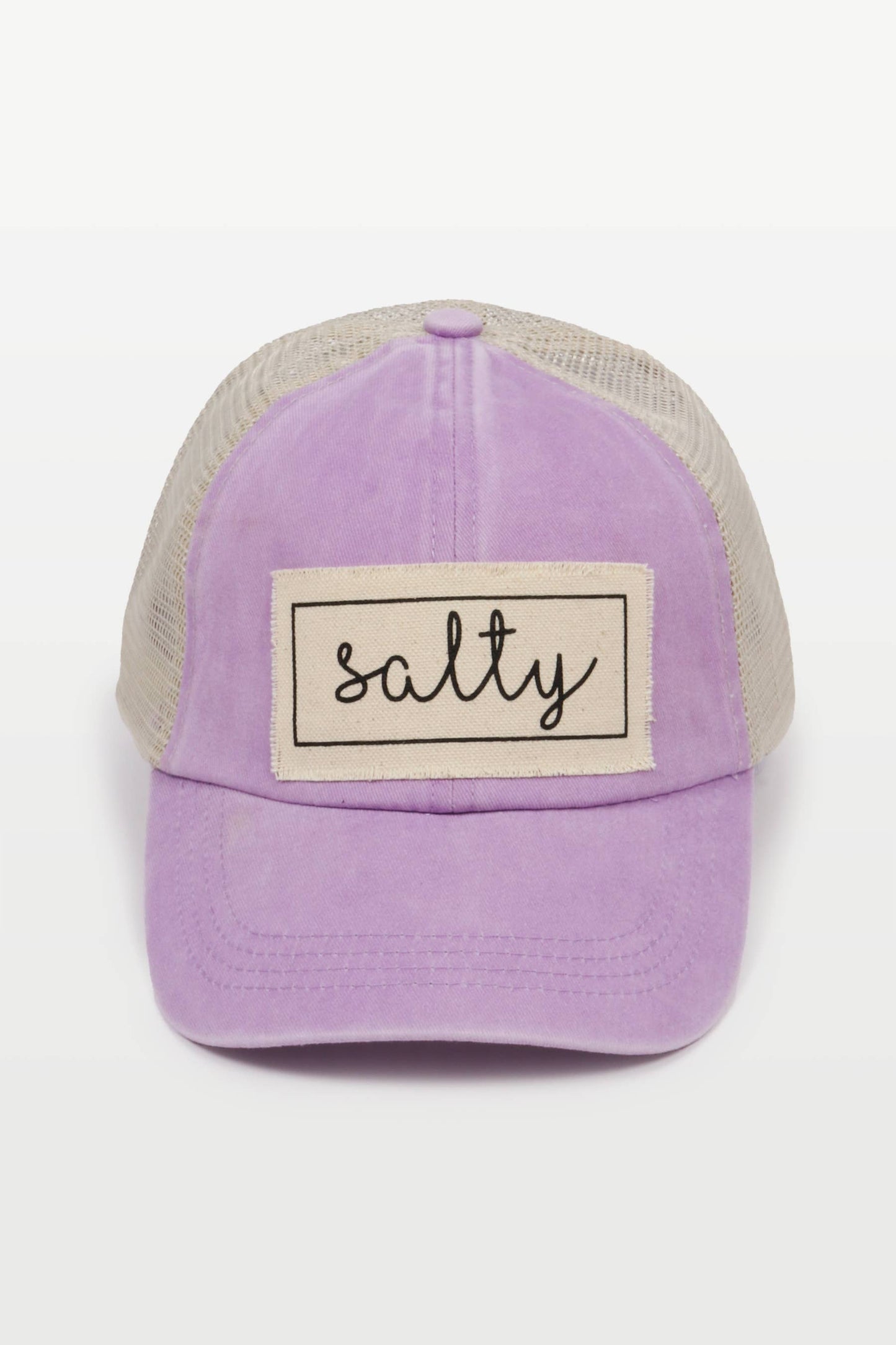 Salty Canvas Patch Mesh Back Baseball Cap