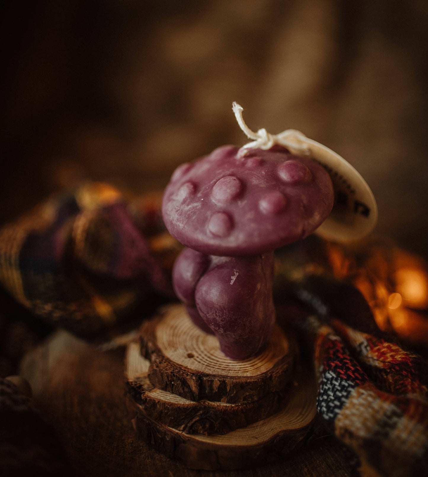 Mushroom Woman Beeswax Candle - Oak Down Collectibles