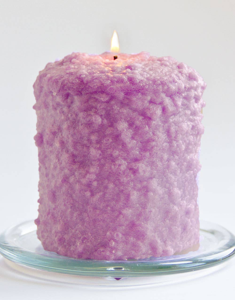 Vintage Lavender Hearth Candle - Oak Down Collectibles