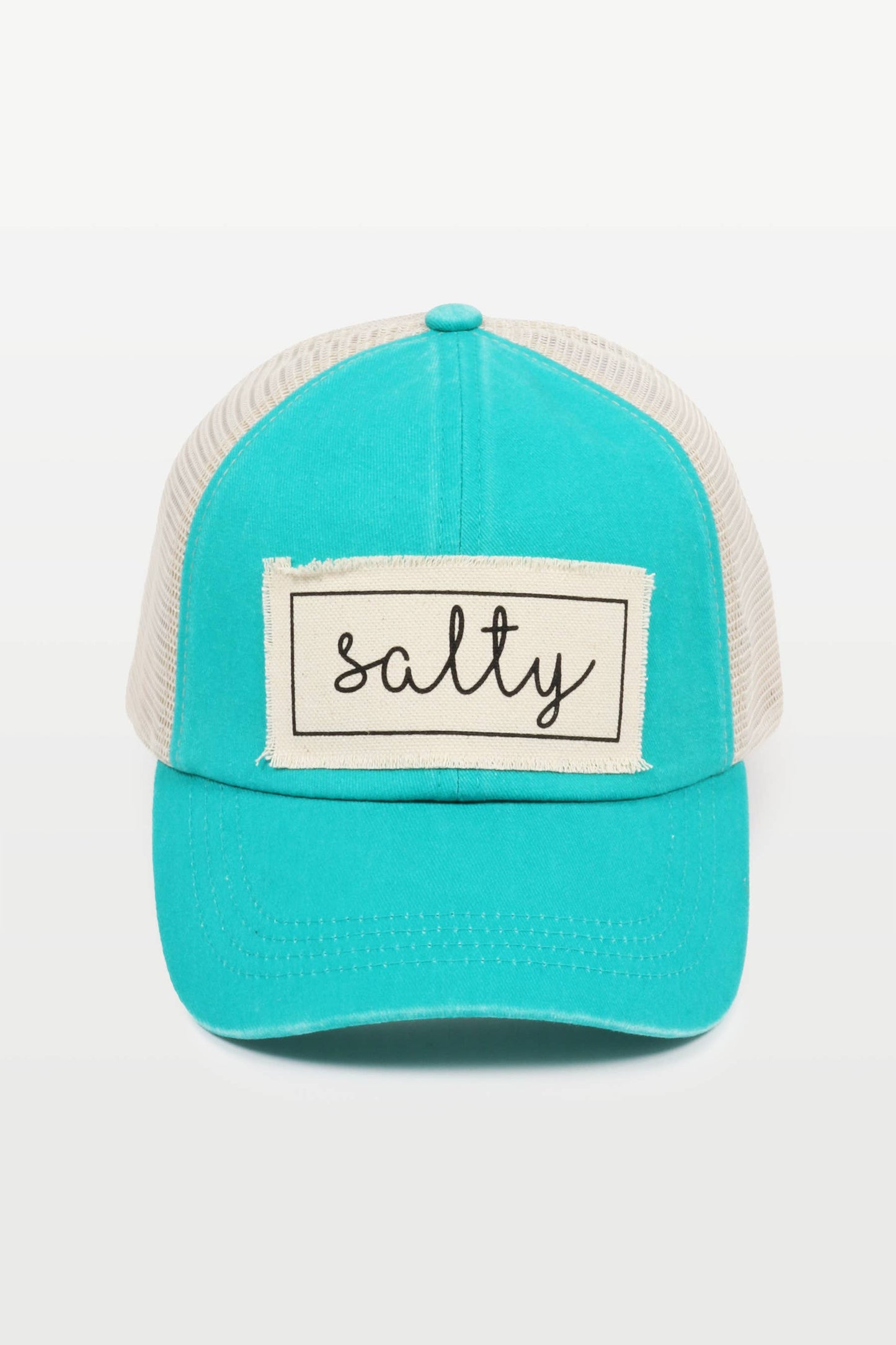 Salty Canvas Patch Mesh Back Baseball Cap