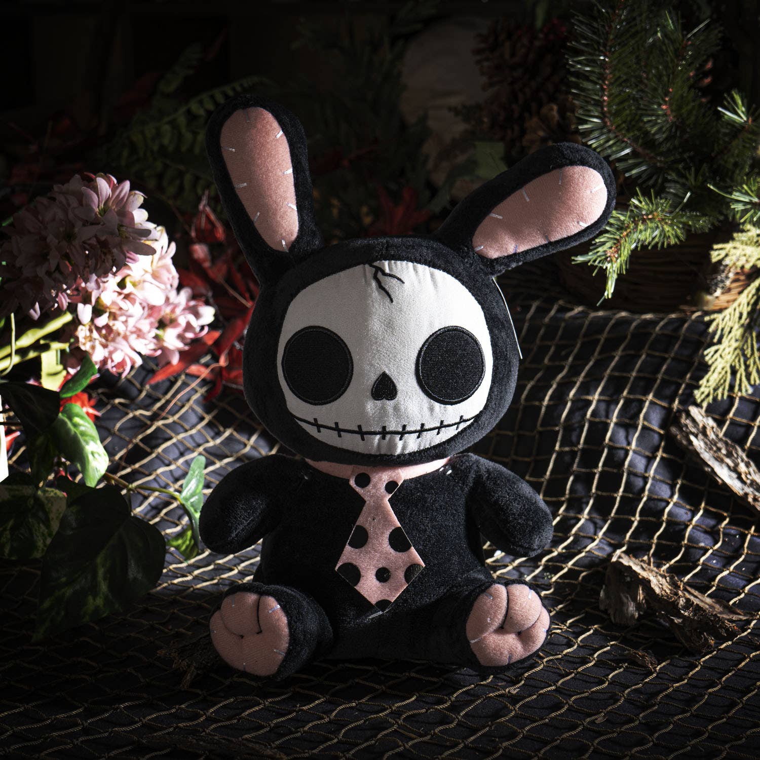 Furrybones Stuffed Plush Black Bun-Bun - Oak Down Collectibles