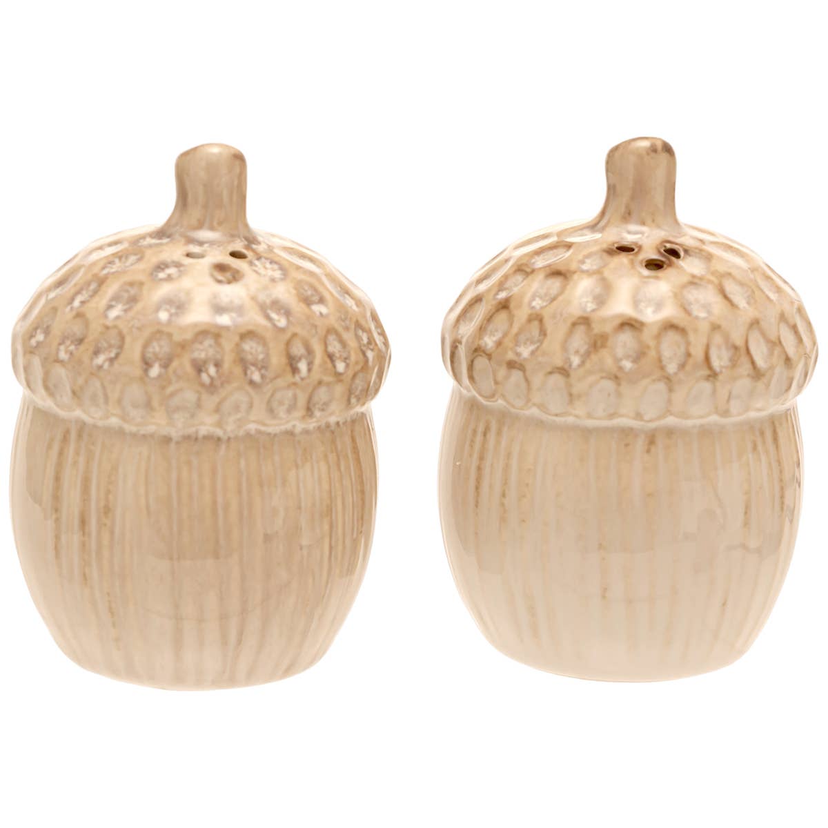 Acorn Stoneware Salt & Pepper Set Fall