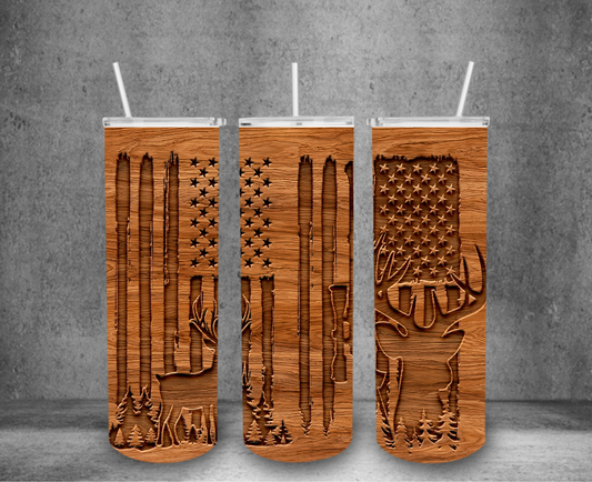 Wood Grain Hunting Tumbler