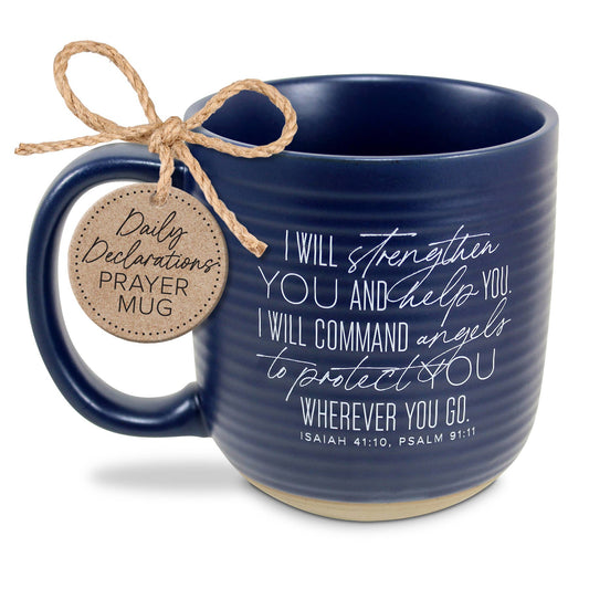 LCP Coffee Mug Amen I Will Help Blue 20 Oz - Oak Down Collectibles