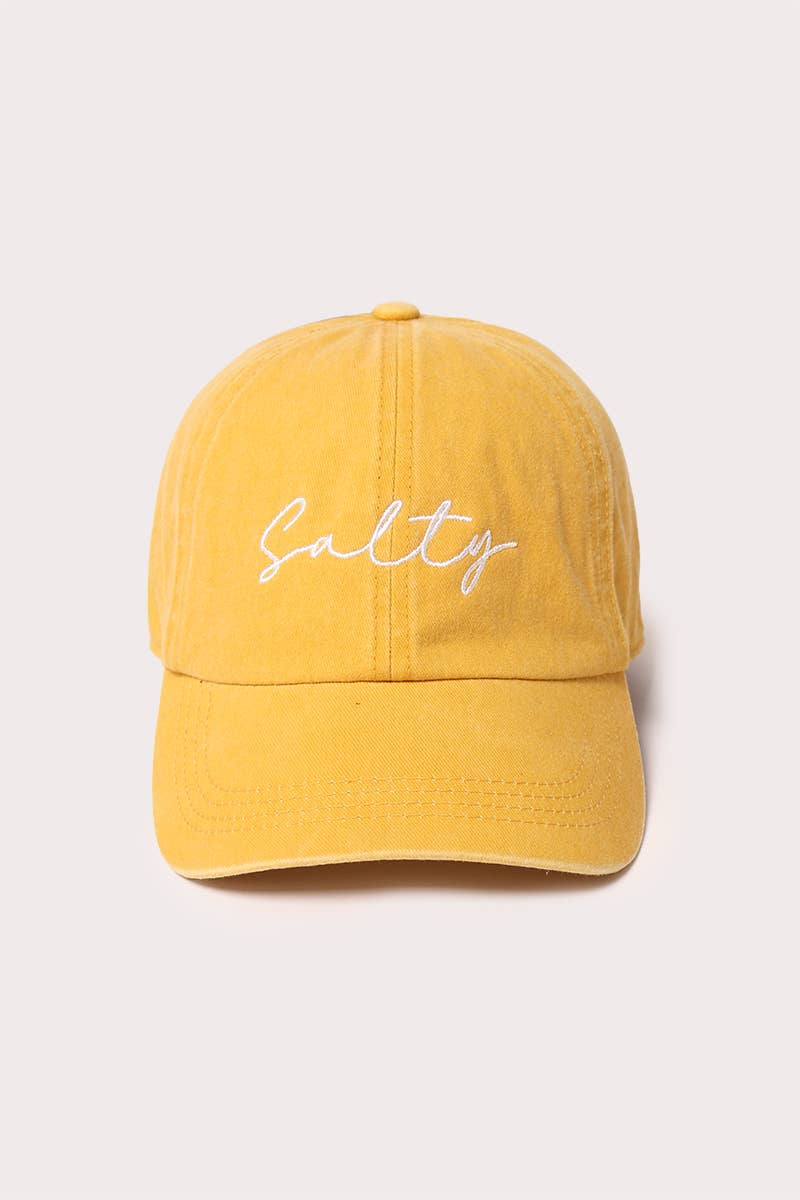 SALTY Script embroidered Baseball Cap