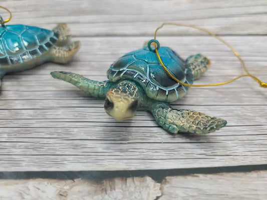 Sea Turtle Ornaments, Sea Turtle Ornament, Turtle Figurine