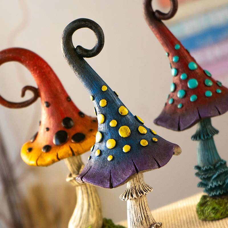 Magic Toadstool Mushrooms Home and Garden Decor Set of 3 - Oak Down Collectibles