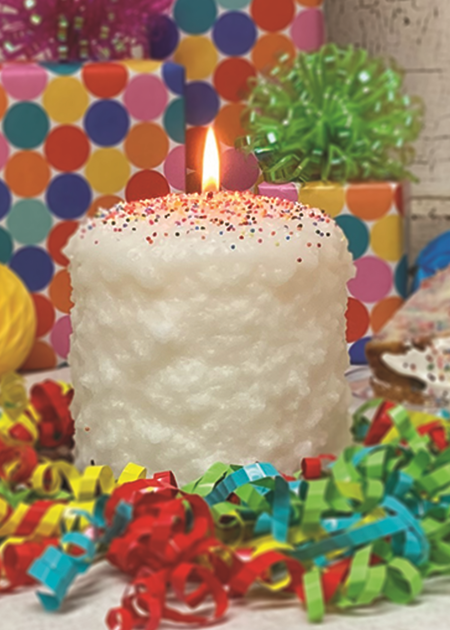 Birthday Cake Hearth Candle - Oak Down Collectibles